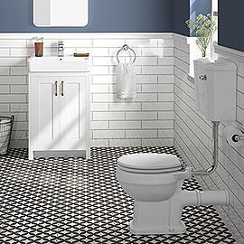 Chatsworth White 4-Piece Low Level Bathroom Suite Medium Image