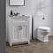 Chatsworth White 610mm Vanity with White Marble Basin Top