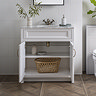 Chatsworth White 810mm Vanity with White Marble Basin Top