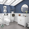 Chatsworth White 810mm Vanity with White Marble Basin Top  additional Large Image