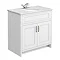 Chatsworth White 810mm Vanity with White Marble Basin Top Large Image