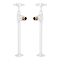 Chatsworth Traditional Angled Radiator Valves and Pipe Set - White