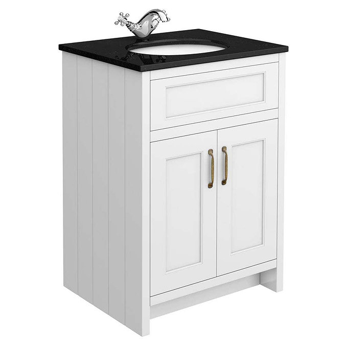 Chatsworth White Black Marble 4-Piece Low Level Bathroom Suite Profile Large Image