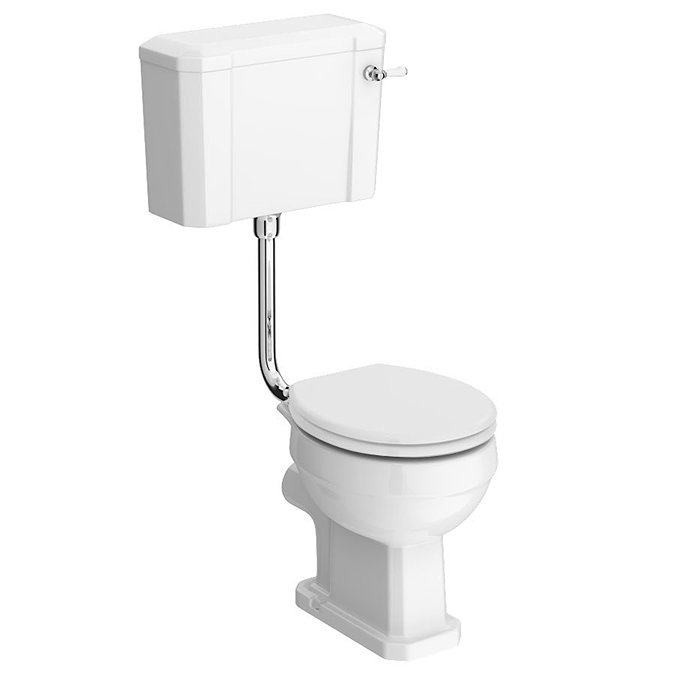 Chatsworth White Black Marble 4-Piece Low Level Bathroom Suite In Bathroom Large Image