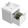 Chatsworth White Cloakroom Suite (Wall Hung Vanity Unit + Close Coupled Toilet)  In Bathroom Large I