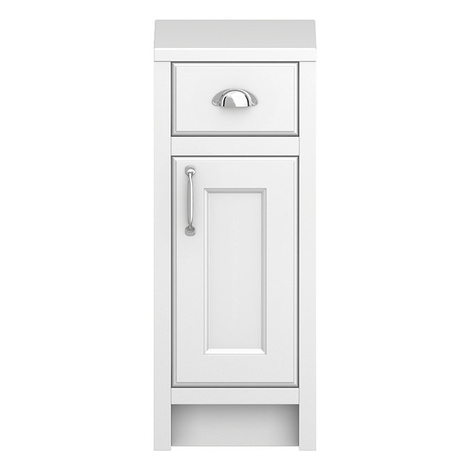 Chatsworth White Cupboard Unit 300mm Wide x 435mm Deep with Chrome Handles