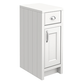 Chatsworth White Cupboard Unit 300mm Wide x 435mm Deep with Chrome Handles