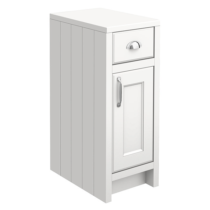 Chatsworth White Cupboard Unit 300mm Wide x 435mm Deep with Chrome Handles