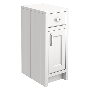 Chatsworth White Cupboard Unit 300mm Wide x 435mm Deep with Chrome Handles