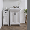 Chatsworth White Cupboard Unit 300mm Wide x 435mm Deep with Matt Black Handles