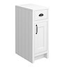 Chatsworth White Cupboard Unit 300mm Wide x 435mm Deep with Matt Black Handles Large Image