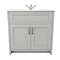 Chatsworth White Marble 810mm Traditional Grey Vanity Unit + Toilet Package additional Large Image