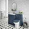 Chatsworth White Marble Traditional Blue Vanity Unit + Toilet Package Large Image