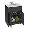 Chatsworth White Marble Traditional Graphite Vanity Unit + Toilet Package  Profile Large Image