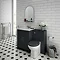 Chatsworth White Marble Traditional Graphite Vanity Unit + Toilet Package Large Image