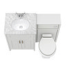 Chatsworth White Marble Traditional Grey Vanity Unit + Toilet Package  Newest Large Image