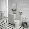 Chatsworth White Marble Traditional Grey Vanity Unit + Toilet Package Large Image