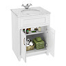 Chatsworth White Marble Traditional White Vanity Unit + Toilet Package  Profile Large Image