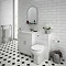 Chatsworth White Marble Traditional White Vanity Unit + Toilet Package Large Image