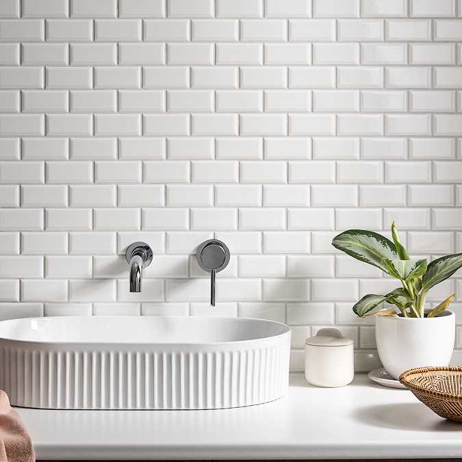 Chatsworth White Mini Metro Mosaic Tile Sheet - 288 x 294mm