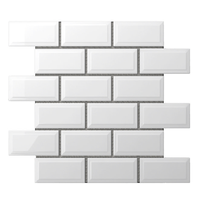 Chatsworth White Mini Metro Mosaic Tile Sheet - 288 x 294mm