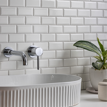 Chatsworth White Mini Metro Mosaic Tile Sheet - 288 x 294mm