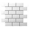 Chatsworth White Mini Metro Mosaic Tile Sheet - 288 x 294mm