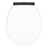 Chatsworth White Soft Close Toilet Seat with Matt Black Hinge Set