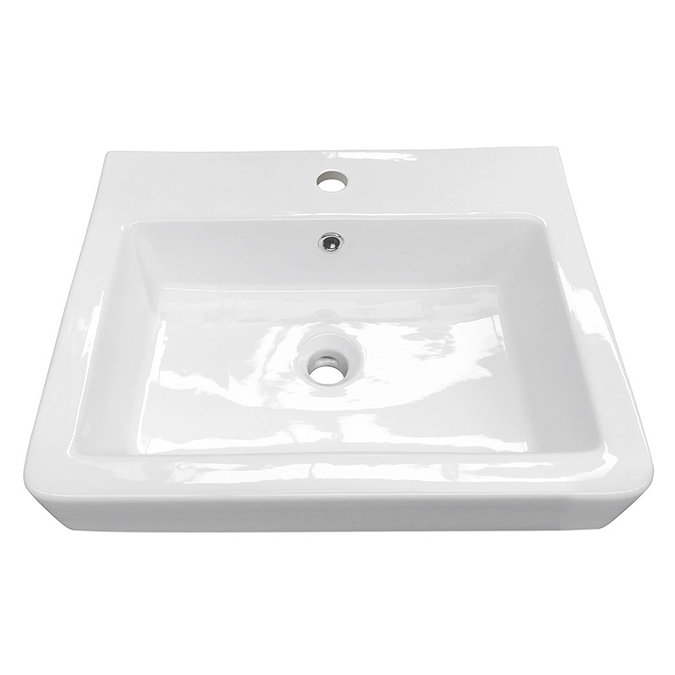 Chatsworth White Wall Hung 1-Drawer Vanity - 560mm with Brushed Brass Handles