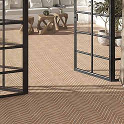Cherbourg Chevron Decor Wall & Floor Tiles - 200 x 200mm