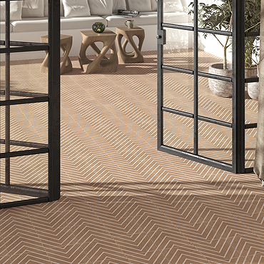 Cherbourg Chevron Decor Wall & Floor Tiles - 200 x 200mm