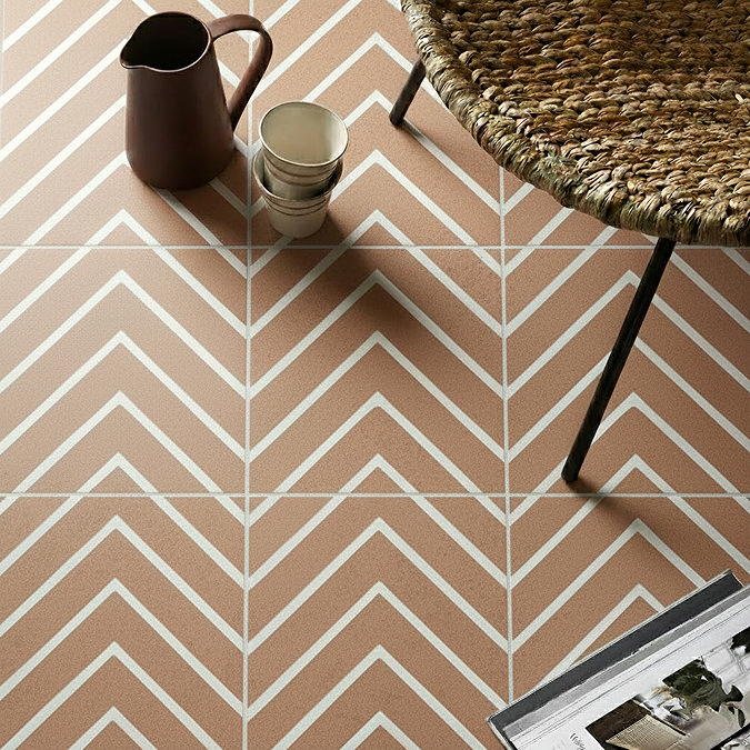 Cherbourg Chevron Decor Wall & Floor Tiles