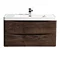 Chestnut 900mm Wide Wall Mounted Vanity Unit In Bathroom Large Image
