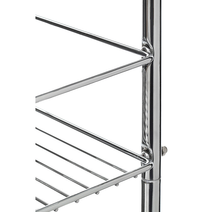 Chrome 3 Tier Bathroom Stand Small/Narrow - Freestanding