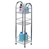 Chrome 3 Tier Bathroom Stand Small/Narrow - Freestanding - 1600730 Large Image