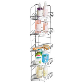 Chrome 5 Tier Wire Corner Storage Rack - 1600559 Large Image