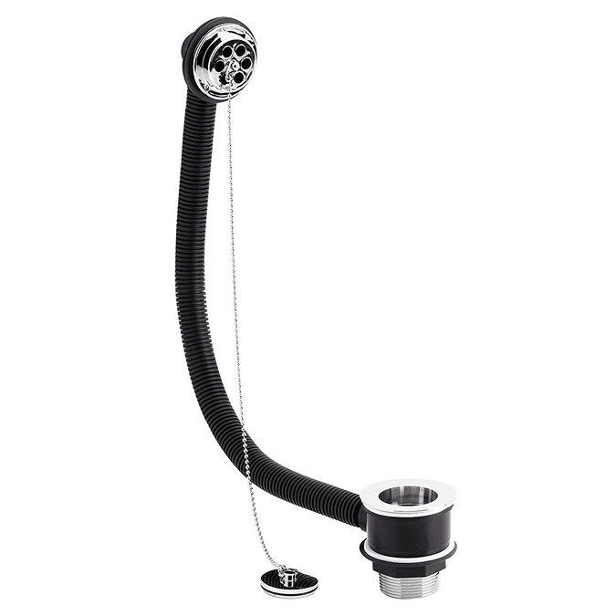 Nuie Chrome Bath Combined Waste & Overflow with Plug & Ball Chain - E345 Large Image
