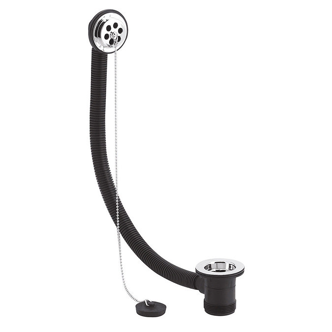 Nuie Chrome Bath Waste & Overflow with Poly Plug & Ball Chain - E309 Large Image