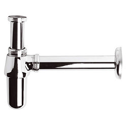 Brass Bottle Trap with 300mm Outlet Pipe - Chrome