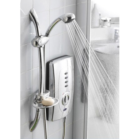 Ultra Chic 650 Slimline Electric Shower - 10.5kW - Chrome - AX311 Profile Large Image