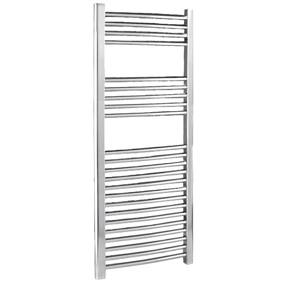 Chrome Curved Ladder Heated Towel Rail 500 x 1100mm at Victorian ...