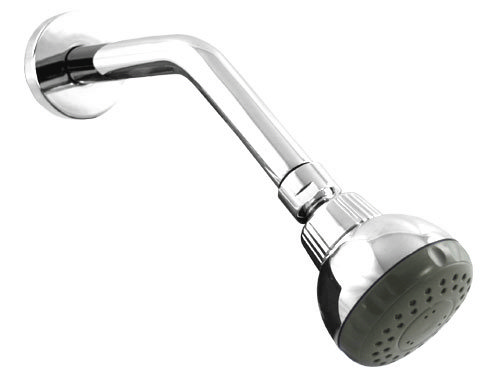 Modern Chrome Fixed Shower Head & Arm Large Image