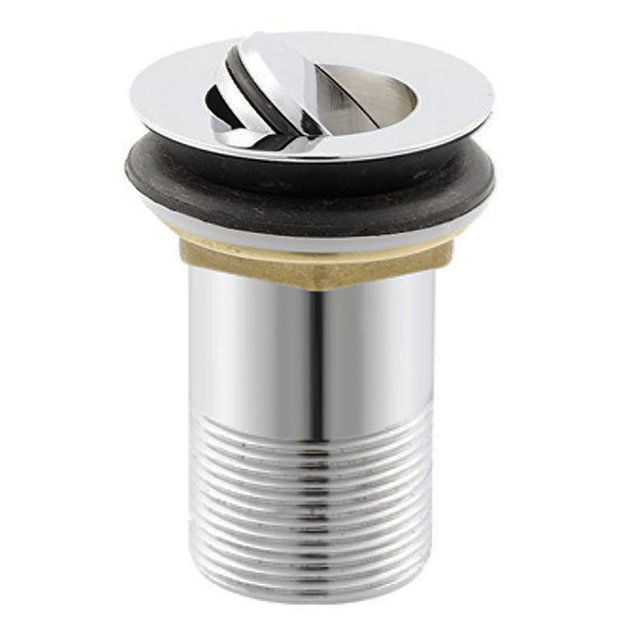 Nuie Chrome Flip Top Basin Waste Unslotted at Victorian Plumbing UK