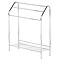 Chrome Floor Standing Towel Rack with Lower Shelf - 1600130 Large Image