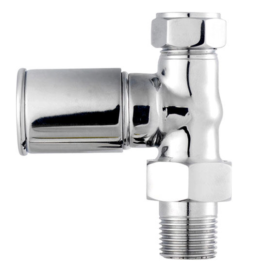 Chrome Modern Radiator Valves (Straight) at Victorian Plumbing UK