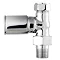 Ultra Modern Chrome Radiator Valves - Straight - HT318 Large Image
