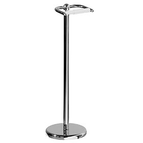 Chrome Plated Freestanding Toilet Roll Holder - 1600127 Large Image