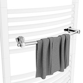Chrome Rail Attachment for Heated Towel Rails Large Image