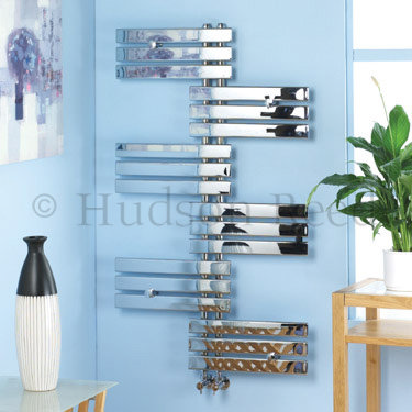 Hudson Reed Signal 18 Bar Heated Towel Rail - Chrome - HT387 Profile Large Image
