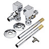 Hudson Reed Square Chrome Radiator Valves - Angled - HT350 Profile Large Image